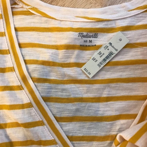 NWT Madewell Whisper Cotton V-Neck Pocket Tank M - Picture 8 of 8